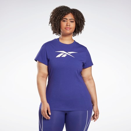 Reebok Tryck Vector T-Shirt (Plus Size) Lila | MTDQL-4308