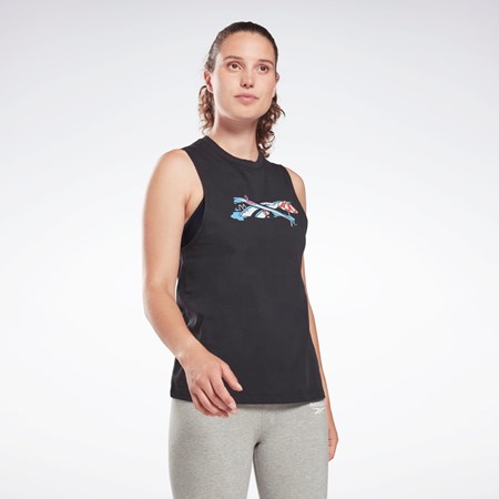 Reebok Tränings Essentials Muscle Tank Top Svarta | NFYJE-9513