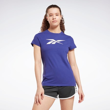 Reebok Tränings Essentials Vector Tryck Tee Lila | YQCNH-5431