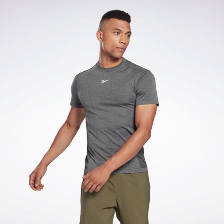 Reebok United By Fitness MyoKnit Seamless T-Shirt Svarta | WUDMN-4160