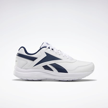 Reebok Walk Ultra 7 DMX MAX Extra-Breda Shoes Vita Marinblå Kungsblått | CPUHX-1873