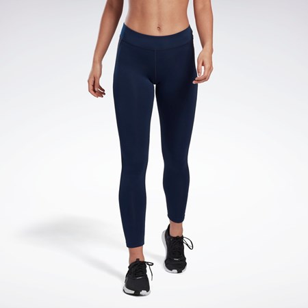 Reebok Workout Ready Leggings Marinblå | FOLQW-3269