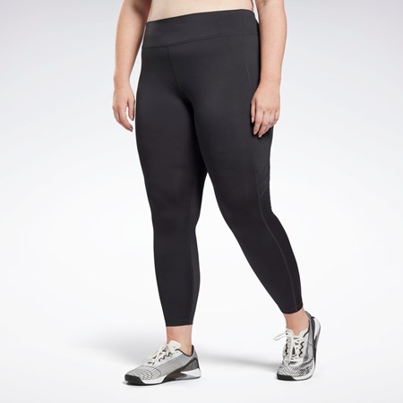 Reebok Workout Ready Mesh Leggings (Plus Size) Svarta | AVRWX-2376