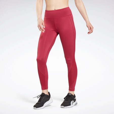 Reebok Workout Ready Mesh Leggings Punch Berry | WDIVP-7463