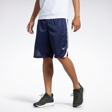 Reebok Workout Ready Mesh Shorts Marinblå | GSWHM-6521