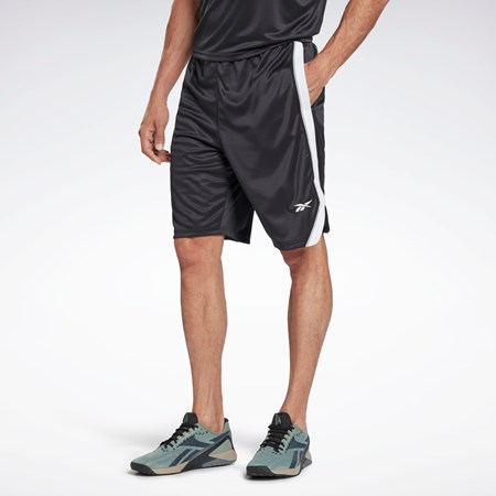 Reebok Workout Ready Mesh Shorts Svarta | RVFXM-3851