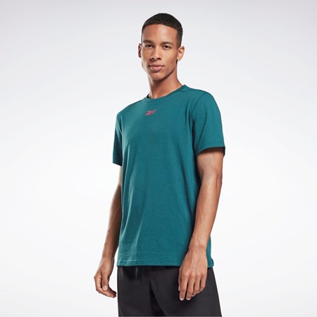 Reebok Workout Ready Mesh T-Shirt Midnight Pine | CEIWA-6875