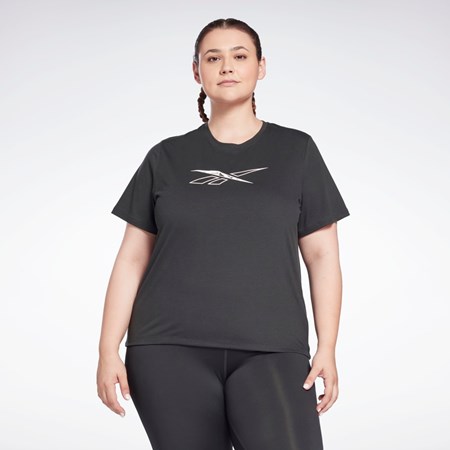 Reebok Workout Ready Supremium T-Shirt (Plus Size) Svarta | ZJWBG-6309