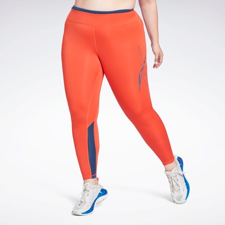 Reebok Workout Ready Vector Leggings (Plus Size) Röda | USTMX-6178