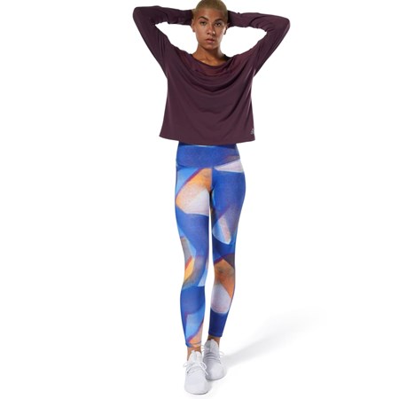 Reebok Yoga Lux Bold High-Rise Tights Crushed Cobalt | XUJSH-1342